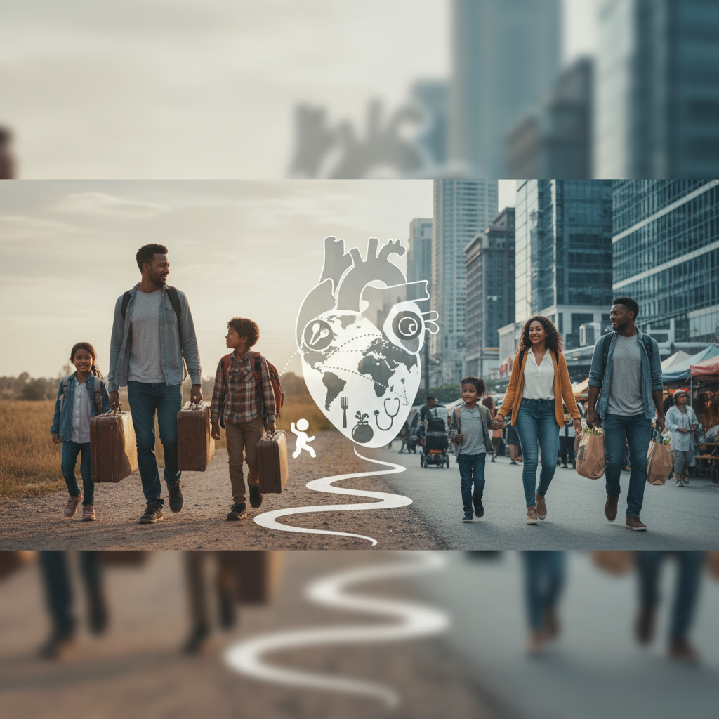 Migrer peut modifier le risque cardiovasculaire — non par la génétique, mais par l’environnement, le mode de vie et l’accès aux soins