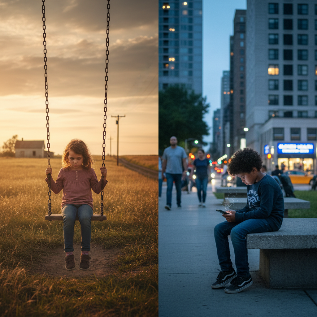 La santé mentale des enfants ne se vit pas de la même façon en zone rurale et en ville — mais l’écart est plus complexe qu’il n’y paraît